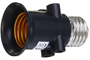 TRADE-SHOP OISE ART STORE Trade Shop - Portalampada Porta Lampade E27 Rubacorrente con Doppia Presa 10a Ruba Corrente