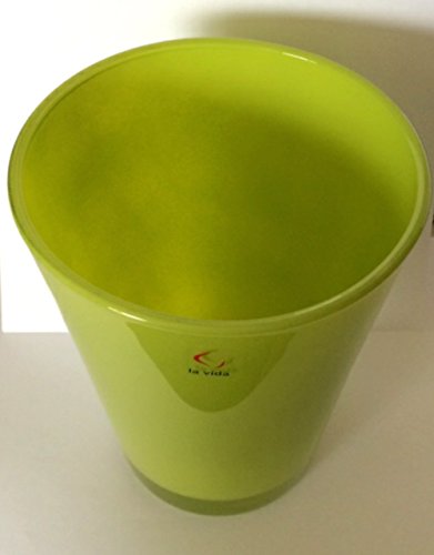 Vase Blumenvase Glasvase grün 17 cm hoch – hochwertig, Vasen Blumenvasen - 4