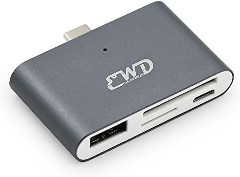 New Macbook Pro 2017 USB Type C HUB OTG / TF / SD Smart Card Reader Adapter for Macbook air 2016 and PC Laptop and Most USB Type-C Port Devices, EASTWILD USB 3.1 Type C to USB to Micro USB Adapter