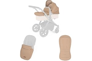 Ickle Bubba Stomp Luxe/Urban All-in-One Colour Pack – Hood, Apron, Seat Liner & Footwarmer Set – Pushchair Accessory Kit for Custom Style & Comfort (Desert)