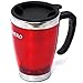 Produktbild Bucanero Isolierbecher 460 ml rot (1 Stk.) - Thermobecher mit Praktischem Griff - Ideal als Kaffeebecher Autobecher Trinkbecher - Travel Mug für heiße und kalte Getränke (Rot (1 Stk.))