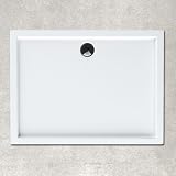  Plato ducha acrílico. 120x76x3,5 cm. Blanco.Incluye Válvula de 90