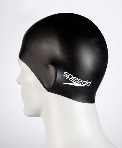 Speedo Palin Silicone - Gorro de nataci  n para hombre  color negro