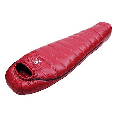 Anyoo Sac de couchage en duvet d'oie de puissance de remplissage 800 léger imperméable à l'eau portable 32 F, fermeture éclair ensemble pour faire un double, parfait pour la randonnée à l'exté