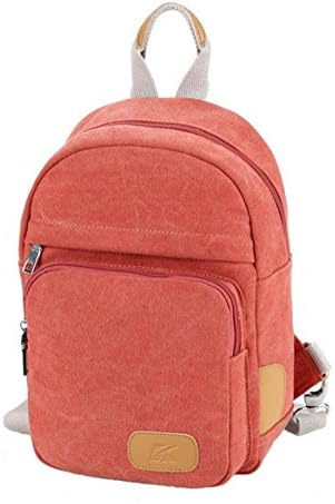 Fansela(TM) Womens Causal Solid Canvas Backpack Chest Pack Pink