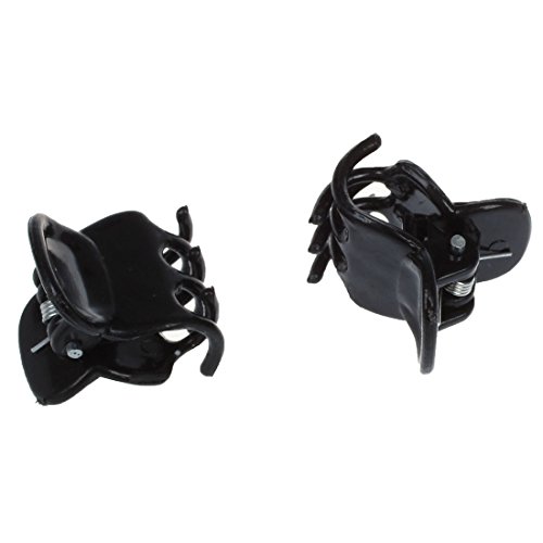 SODIAL (R) 10 Mischung Kleine Kunststoff Schwarz Haarspangen Klammer - 3