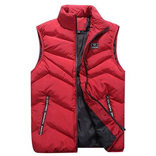 manadlian Manteaux sans Manche Homme Casual Chaud Doudoune Gilet Pas Cher Blouson Veste Hiver Epaisse Gilet Ultra Léger Veste en Duvet Matelassée Blousons Classique Sweats