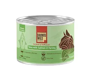 Brunos Wild Essentials Grain Free Wet Cat Food - Tuna with Salmon & Parsley in Gravy - 85Gms (Pack of 6)