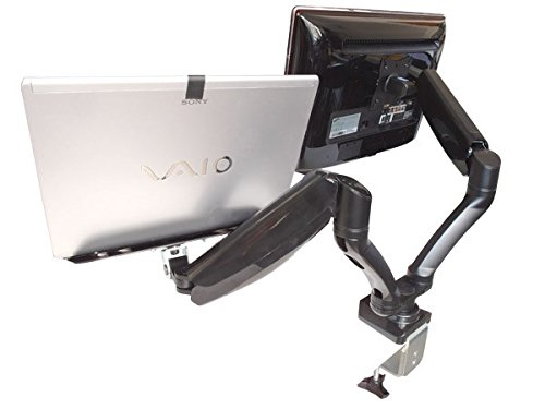 2 Arm Tischhalter und Ablage-Platte Doppel-Arm TV Flatscreen Bildschirm Netbook Notebook Tischhalterung Halter Modell: LT13-IP3B - 7