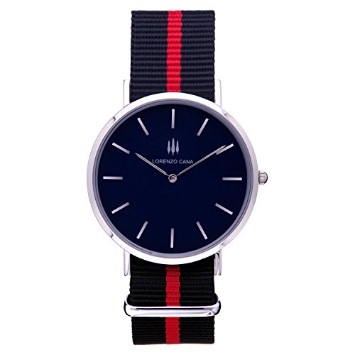 LORENZO CANA Luxus Armbanduhr Schweizer Uhrwerk Saphirglas 40 mm Durchmesser Edelstahl NATO Armband Uhrenbox Wasserdicht klassisch Trend hochwertige Uhr Markenuhr 80017