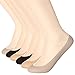 Produktbild Damen Füßlinge Ballerina Socken Nylon Footies 6 Paar mit Schwarz Grau Beige Farbe