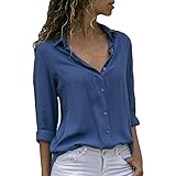 ❤Al hacer el pedido, confirme que la marca Decai evita la compra de blusas de mujer de baja calidad❤ Estas blusas blancas de botones para mujer están hechas de 50% poliéster + 50% spandex que hacen a las damas blusa negra muy cómodas y suaves.