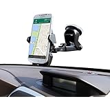 Soporte Coche Ventosa 360 Giro Grados Para Teléfonos Móviles,InnoMagi Soporte de Movíl para Coche Universal para Parabrisas y Salpicadero,Car Mount con Ventosa de Gel Fuerte y Brazo Ajustable Compatible con teléfono para iphone y android.