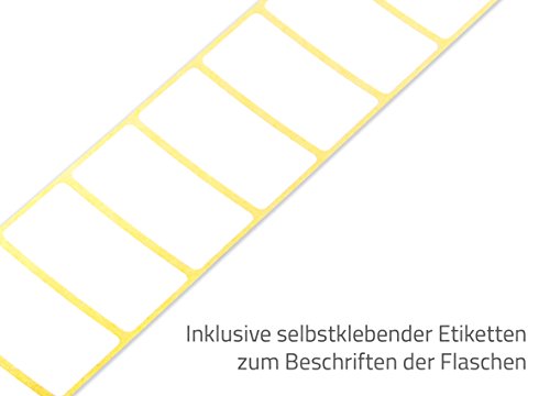 10x Tropfflasche 50ml mit gratis Trichter, Messbecher und Etiketten. Plastikflasche für E-Liquids und Flüssigkeiten - 5