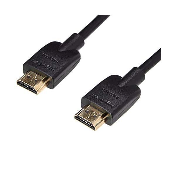 AmazonBasics - Cable HDMI flexible, de 0,3 m + Soporte ajustable para monitor