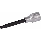 İzeltaş 1113064106 1/2" Uzun Allen U&ccedil;lu Lokma Anahtar, Krom, 6 mm