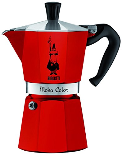 Bialetti 0009132 Kaffeemaschine Moka Express Kapazität 3 Tassen Aluminium rot Bialetti 0009132 Kaffeemaschine Moka Express Kapazität 3 Tassen Aluminium rot Bilder