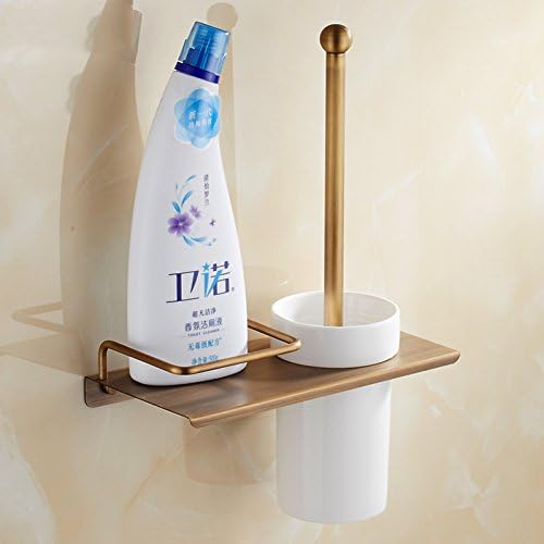 ZHFC all bronze Continental Toilet brush Antique Toilet brush set Clean brush holder Toilet cup Wall hanging Toilet brush