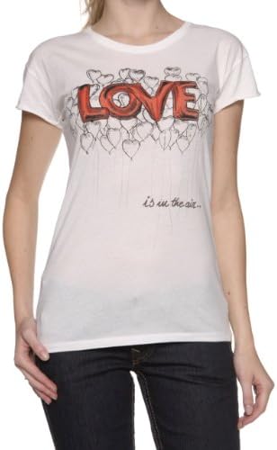 Magazzini del Este Graphic Tee LOVE HEARTS, Color: Cream, Size: L