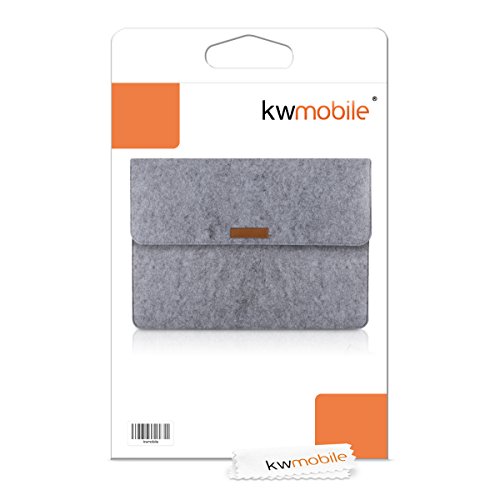kwmobile Laptoptasche Filz Sleeve f  r 17  17 3 Laptop Notebook Ultrabook - Notebook Tasche Schutzh  lle Laptop Case H  lle in Grau mit Innentaschen I