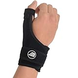Bionix Unisex's BX-WS14 Thumb Wrist Support Brace-Best for Chronic RSI & CTS Pain Relief, Arthritis, De Quervain's Tenosynovitis & Carpal Tunnel/Spica Splint, Fits Right and Left Hand, Black, One Size