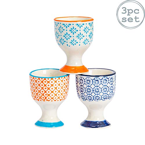 Nicola Spring Portauova in Porcellana - Confezione Multipla - 3 Pezzi