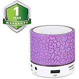 Forestone Wireless Mini LED Lights Bluetooth Speaker - FM Radio, Micro- Assorted Color