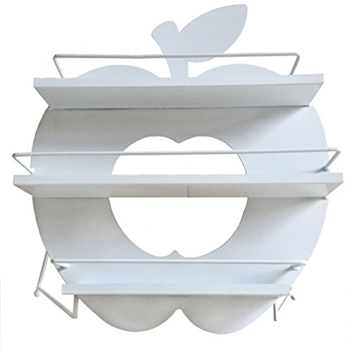AISHN Nagellack Wandhalter 3 Tiers Metal Apple Design Nagellack Organisator Regal Rack Table Top Display Rack Stander Weiß - 6