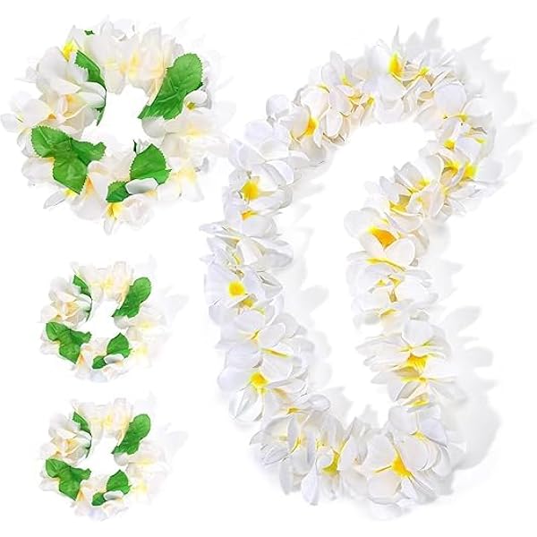 Collier Anniversaire Thème Fleur Hawaienne WUNZILO 12 Pièces Collier De