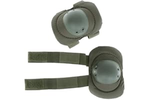 PATTON Coppia Gomitiere Militari Rigide Rinforzate in Polimero Verde Oliva