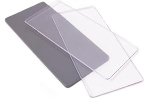 Craftelier - Set of 3 Clear Cutting Bases Compatible with Minty Cut | Made of Polycarbonate | Includes Cutting Base, Embossing Base and Base Plate | Measures 7.7 x 16.5 cm (2.5 x 4.5 in.)