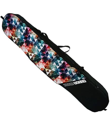 Ferocity Snowboardtas, premium skitas, 170 cm, met ritsvak en schouderriem, wintersportuitrusting, kleur zigzag pastel [051