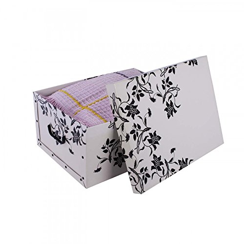 3 Stück Deko Karton der Serie „Barock Blumen“ in Weiß mit schwarzer Blumenranke ! XXL Volumen, tolle Optik und super Stabilität! Jede Box mit den Maßen 51 x 37 x 24 cm – Topp für Haushalt, Büro, Wäsche, Geschenkbox, u.v.m. - 5