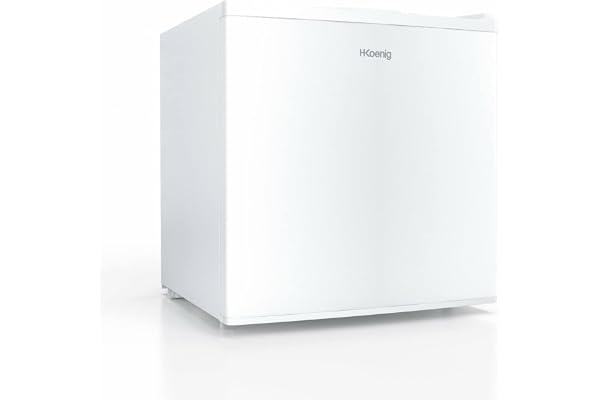 H.Koenig Mini Congélateur à froid statique 34L FGW400 Blanc, Pose Libre, Petite Taille 51cm, Compact, Silencieux, Glaçons, Thermostat réglable, Porte réversible, Etagère