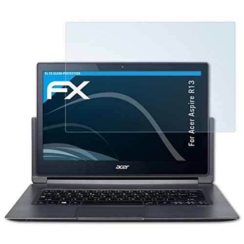 Acer Aspire R13 Schutzfolie - 2 x atFoliX FX-Clear kristallklare Displayschutzfolie