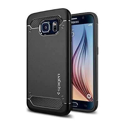 Spigen Coque Galaxy S6, Spigen® Galaxy S6 Coque [Capsule Ultra Rugged] Rétablissement [Black] protection Ultime contre les chutes et les impacts Coque pour Galaxy S6 (2015) - Black (SGP11439)