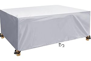 DKHLYB Housse Salon de Jardin,160x100x85cm Housse de Table Jardin Rectangulaire, Couverture de Protection Meubles ​Bâche Salon de Jardin Imperméable Anti-UV 420D Tissu Oxford Bache Table Exterieur