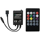 Rgb Şerit Led Kontrol Cihazları - Bluetooth, Sese ve M&uuml;ziğe Duyarlı, 24 Tuşlu - 6 Amper, 10 Metreye kadar Rgb Şerit led &Ccedil;alış