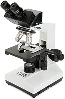 CelestronLabs CB2000C Compound Binocular Microscope - 4 Achromatic Objectives with 40x-2000x Power - Mechanical Stage, Abbe Condenser - 2 Eyepieces - Bonus Prepared Slides, Filters, Emersion Oil