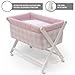 Cambrass Small Bed X Wood Canopy (46 x 78 cm, Bebe Pink)