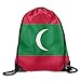 Produktbild Shanzhi Flagge der Malediven Lustiger Turnbeutel mit Kordelzug für Reisen, Schulrucksack