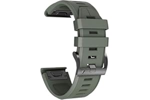 NotoCity Bracelet Fenix 5X avec Fermoir à Ressort, 26 mm Bracelet en Silicone à Ajustement Facile Compatible Garmin Fenix 5X / Fenix 5X Plus/Fenix 3 / Fenix 3 HR/Fenix 6X/Fenix 6X Pro