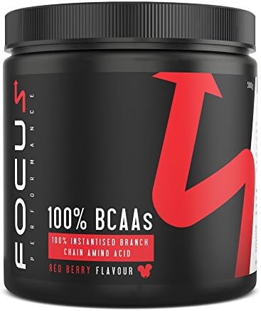 Focus Performance 100% BCAAs (Red Berry Flavour - 500g) - Instantised Branch Chain Amino Acids (2:1:1)