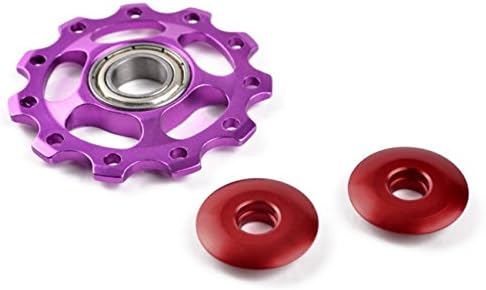 11T Aluminium Jockey Wheel bicycle Rear Derailleur Pulley Guide Bearing (Purple)