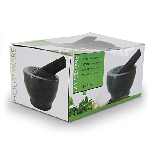Mörser mit Stössel Granitmörser Granit Kräutermörser 18 x 10 cm - 2