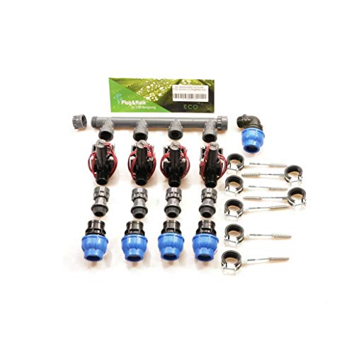 Plug&Rain 4er-Ventilverteiler mit Hunter PGV, 32 mm (1") Eco