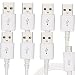 Produktbild Micro-USB-Kabel Powerline CAT6 mortymart metallisiert Stecker High Speed USB 2.0 A Stecker auf Micro-B-Sync und Ladekabel Micro USB Kabel für Android, Samsung, HTC, Sony und Mehr (Weiß)