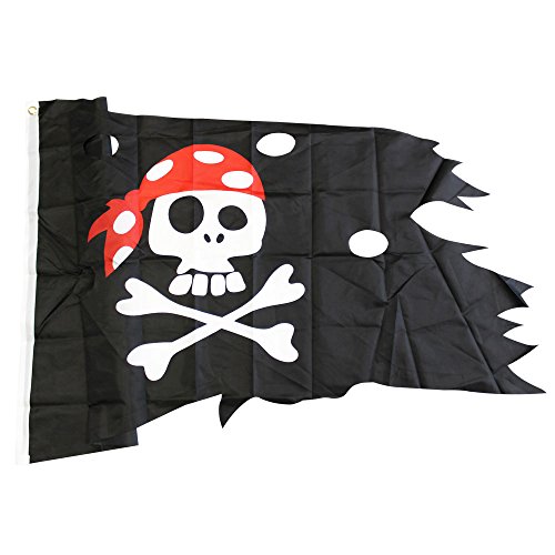 COM-FOUR 1x Piratenflagge Piraten-Lumpenfahne