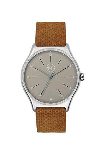 slim made one 04 - Extra dnne Armbanduhr in silber / braun slim made one 04 - Extra dnne Armbanduhr in silber / braun