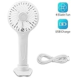 mini lüfter 5v ❃【Klein & Lange Arbeiteszeit】- Die Arbeitszeit dieses tragbaren kleinen mini Handventilators dauert 3 bis 10 Stunden. Die Lange der Arbeitszeit hängt von dem Modus der Windgeschwindigkeit ab. Mini usb Fan braucht nur 2.5 Stunden, um vollständig aufzuladen.